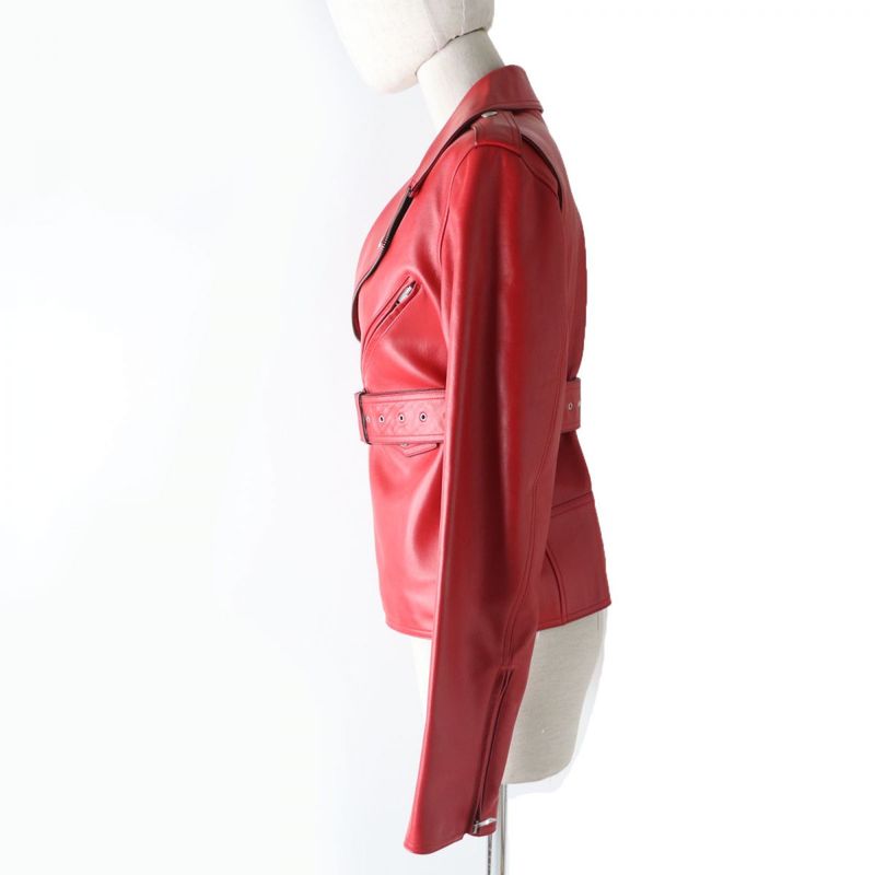 Celine 25t33 962A Phoebe Period Padded Leather Double Riders Jacket