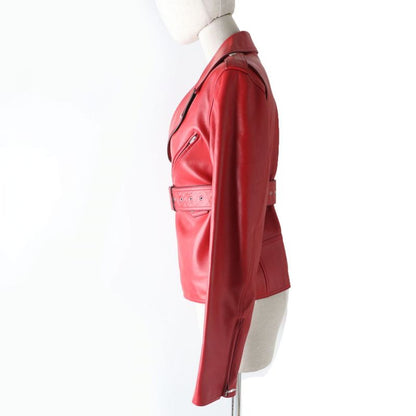 Celine 25t33 962A Phoebe Period Padded Leather Double Riders Jacket