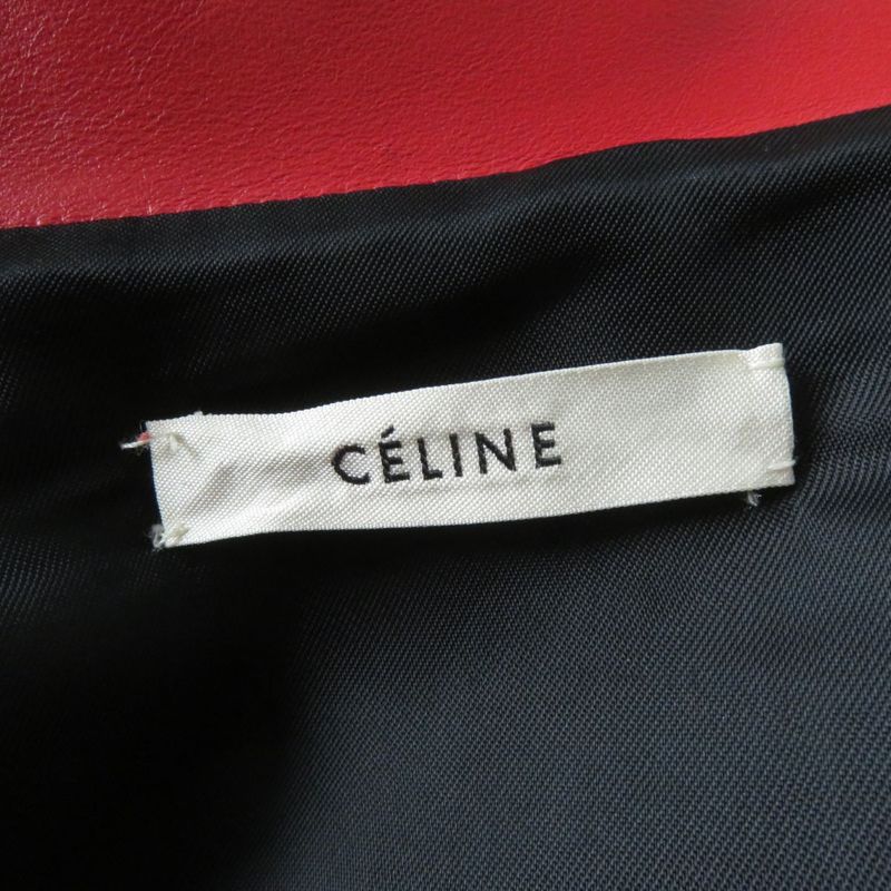 Celine 25t33 962A Phoebe Period Padded Leather Double Riders Jacket