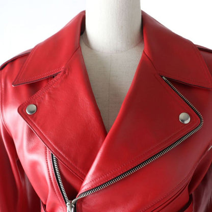 Celine 25t33 962A Phoebe Period Padded Leather Double Riders Jacket