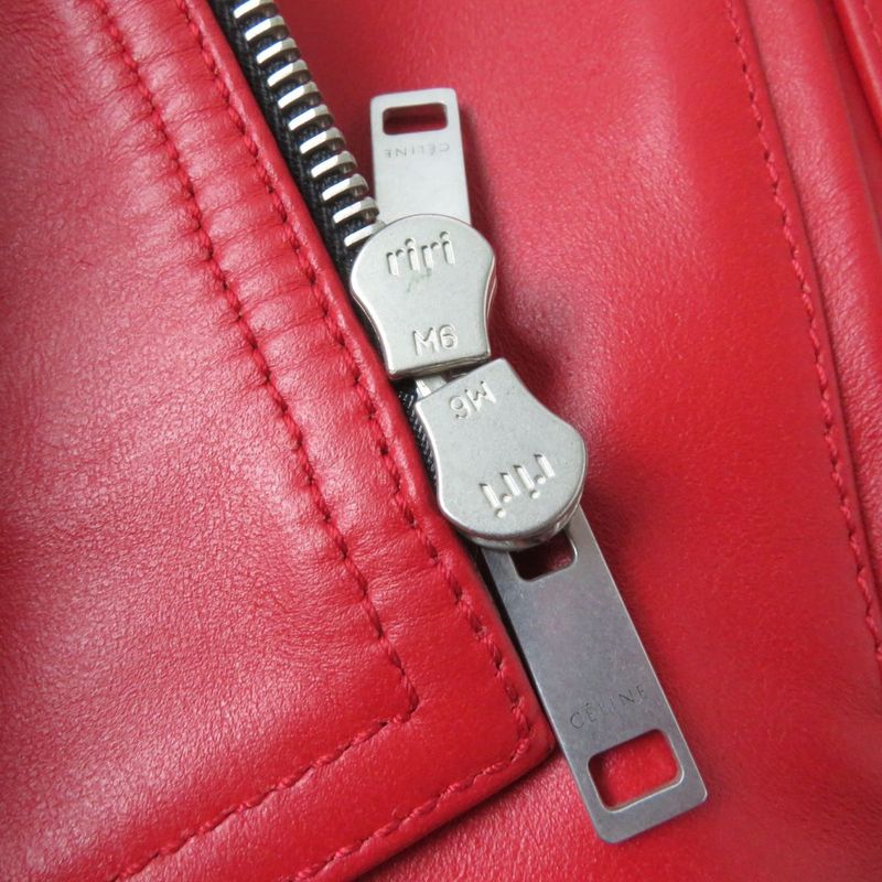 Celine 25t33 962A Phoebe Period Padded Leather Double Riders Jacket