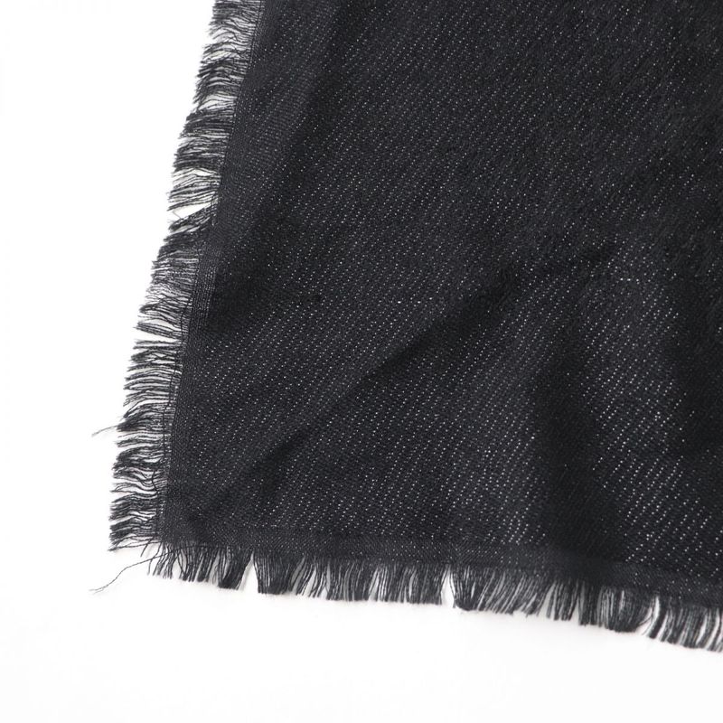 Gucci 460300 GG Patterned Minked Silk Blend Scarf/shawl/scarf Black