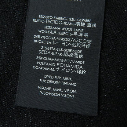 Gucci 460300 GG Patterned Minked Silk Blend Scarf/shawl/scarf Black