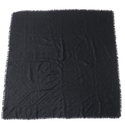 Gucci 460300 GG Patterned Minked Silk Blend Scarf/shawl/scarf Black