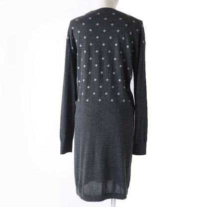Hermes 21 Clic Clac Long-sleeved Knit Dress In Dotted Silk And Cashmere