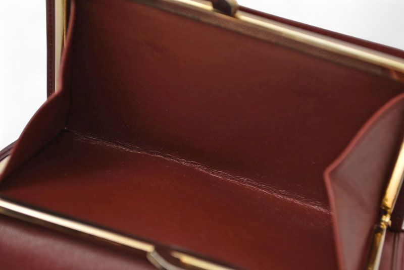 Cartier Folded Wallet Trifold Vintage Cartier Must De Cartier Bordeaux With