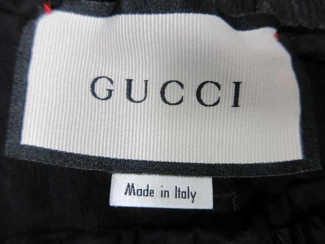 Gucci 625893 Zaep5 Half Pants Shorts Logo Size 50 Black QQQ