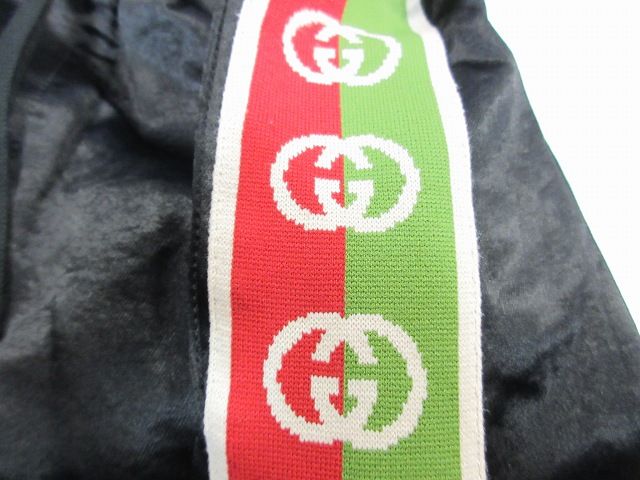 Gucci 625893 Zaep5 Half Pants Shorts Logo Size 50 Black QQQ