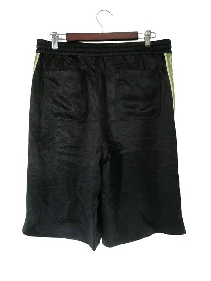 Gucci 625893 Zaep5 Half Pants Shorts Logo Size 50 Black QQQ