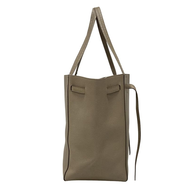 Celine Tote Cabas Phantom Small With Belt Taupe (gray Beige) Leather