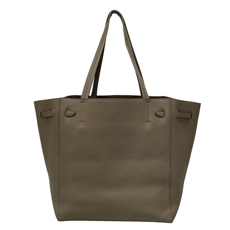 Celine Tote Cabas Phantom Small With Belt Taupe (gray Beige) Leather