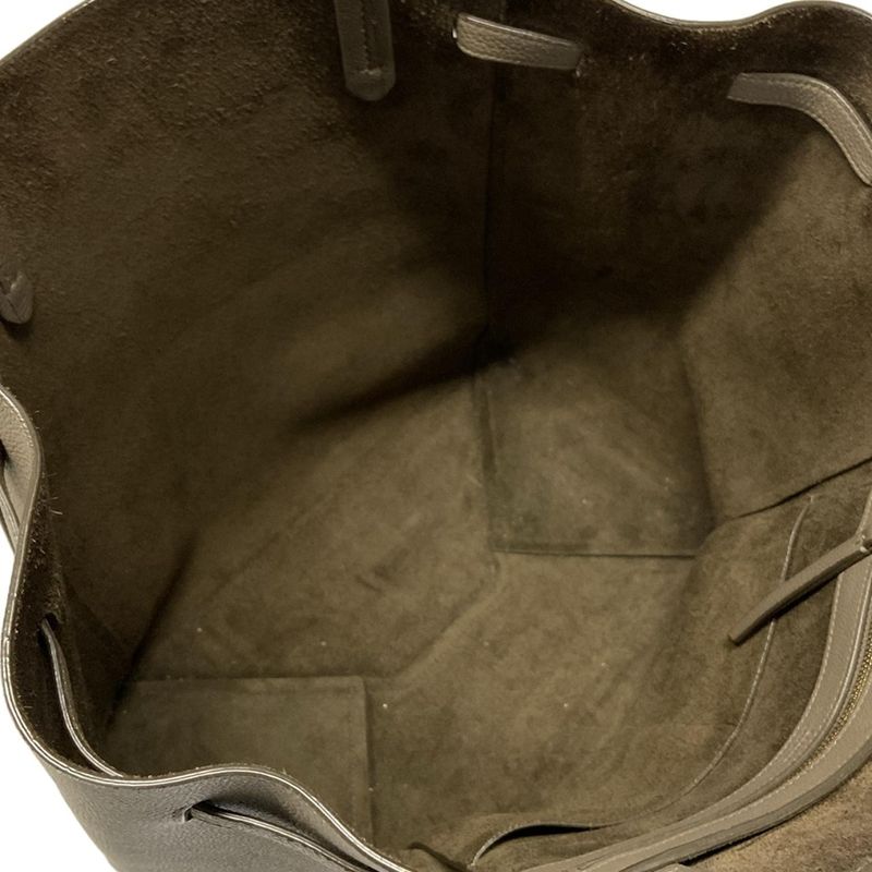 Celine Tote Cabas Phantom Small With Belt Taupe (gray Beige) Leather