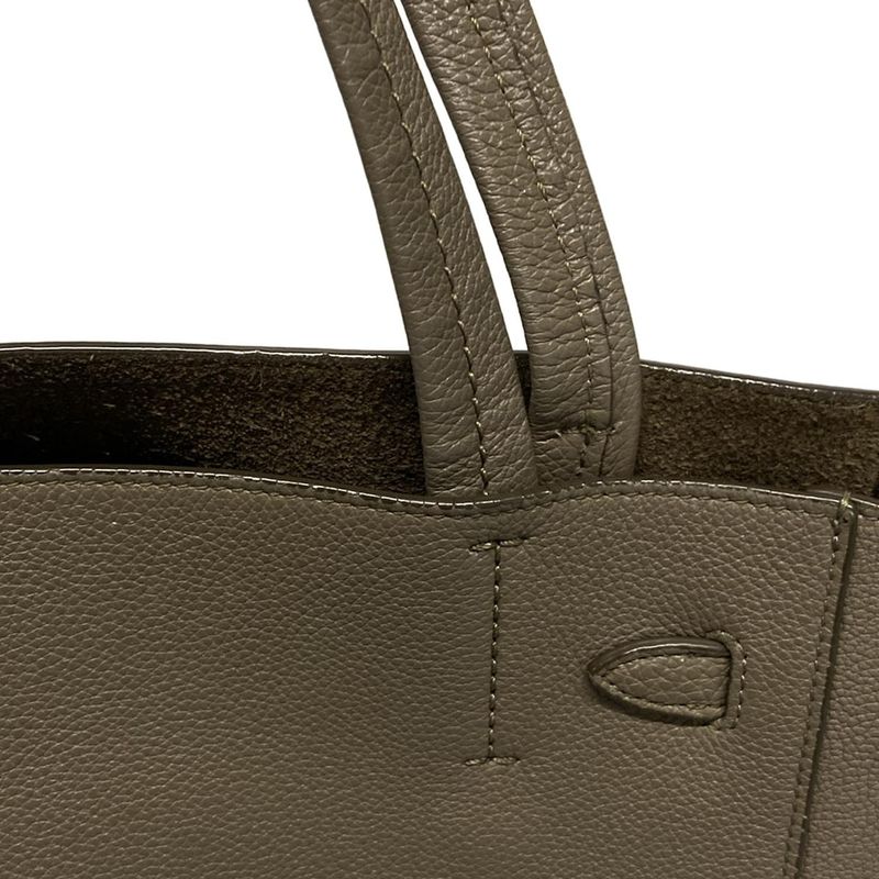 Celine Tote Cabas Phantom Small With Belt Taupe (gray Beige) Leather