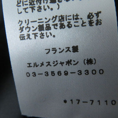 Hermes 21AW Leather With Logo Patch Switching 100% Cashmere Down Jacket