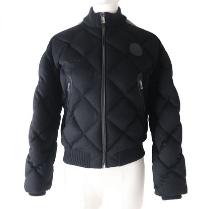 Hermes 21AW Leather With Logo Patch Switching 100% Cashmere Down Jacket