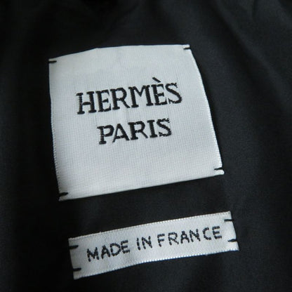 Hermes 21AW Leather With Logo Patch Switching 100% Cashmere Down Jacket