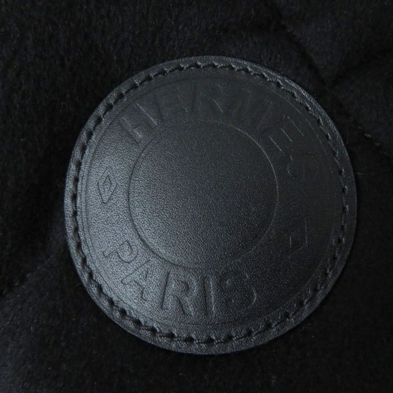 Hermes 21AW Leather With Logo Patch Switching 100% Cashmere Down Jacket