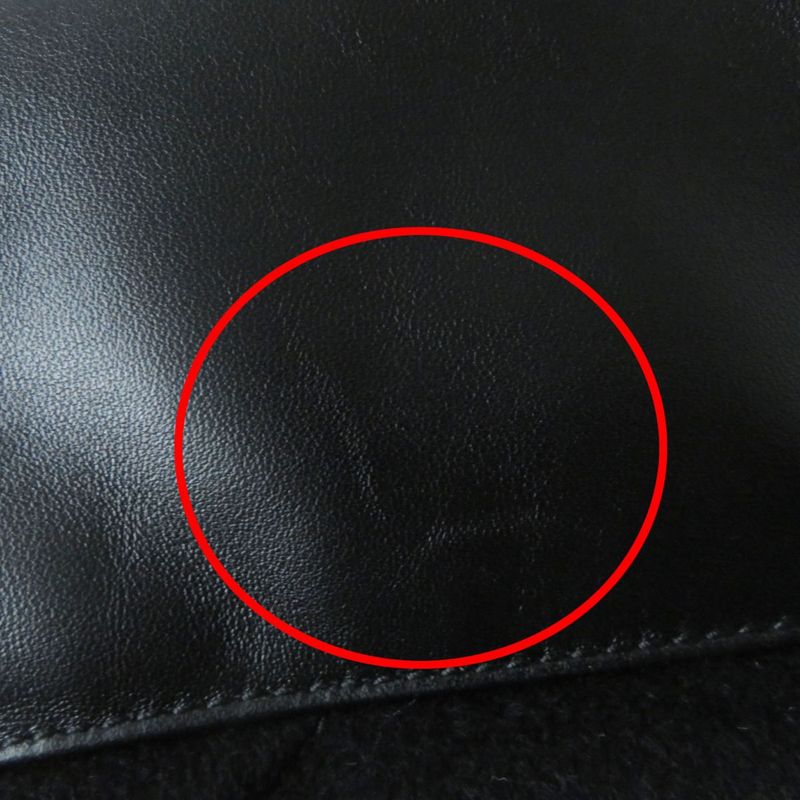 Hermes 21AW Leather With Logo Patch Switching 100% Cashmere Down Jacket