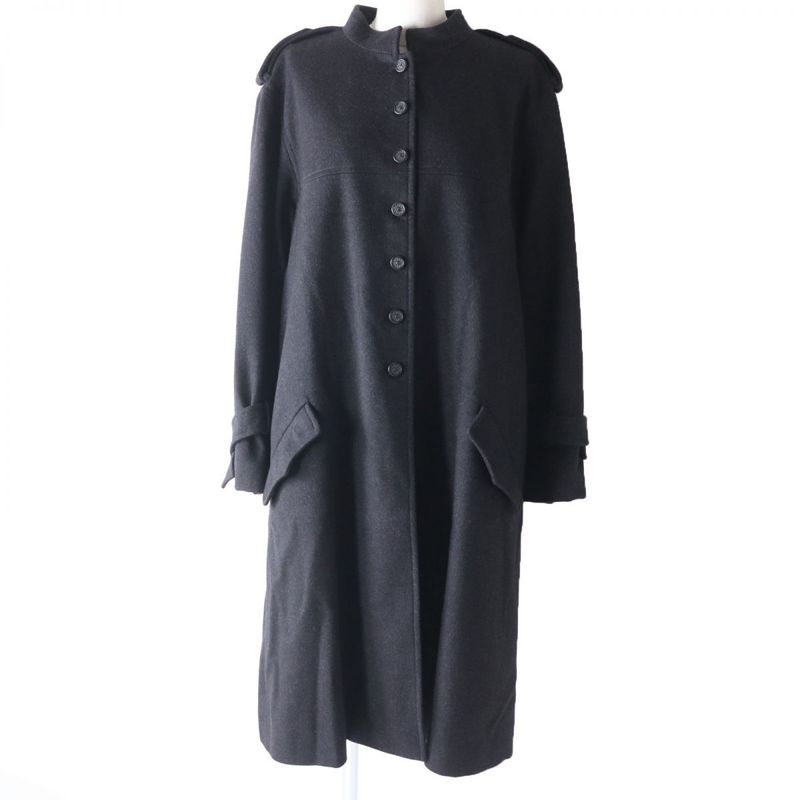 CHANEL 05A P26790 Cashmere Blend Wool Coat With Coco Mark Buttons