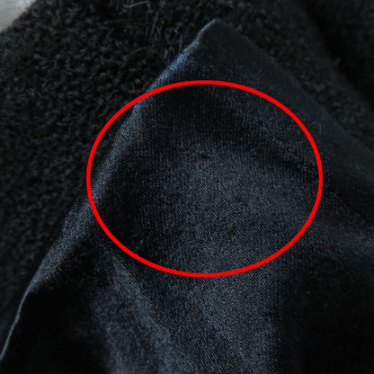 CHANEL 06A P29407 Logo Button With Stones Lined Silk Wool Coat Black 44