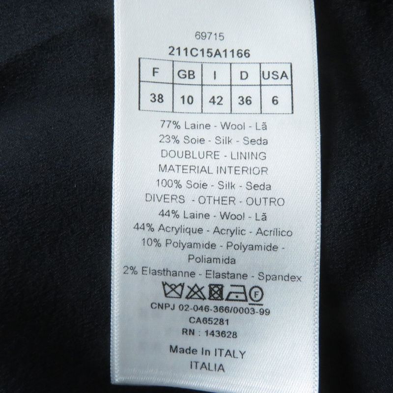 Christian DIOR 22 211c15a1166-0003 Logo Design Silk Blend Technical