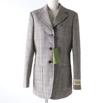 Gucci 2021 652006 Glen Check Pattern Single Jacket/wool Jacket Grayish