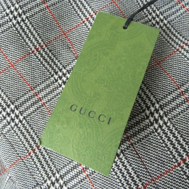 Gucci 2021 652006 Glen Check Pattern Single Jacket/wool Jacket Grayish