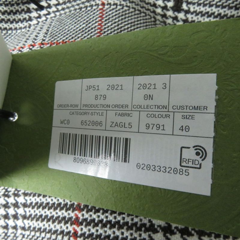 Gucci 2021 652006 Glen Check Pattern Single Jacket/wool Jacket Grayish