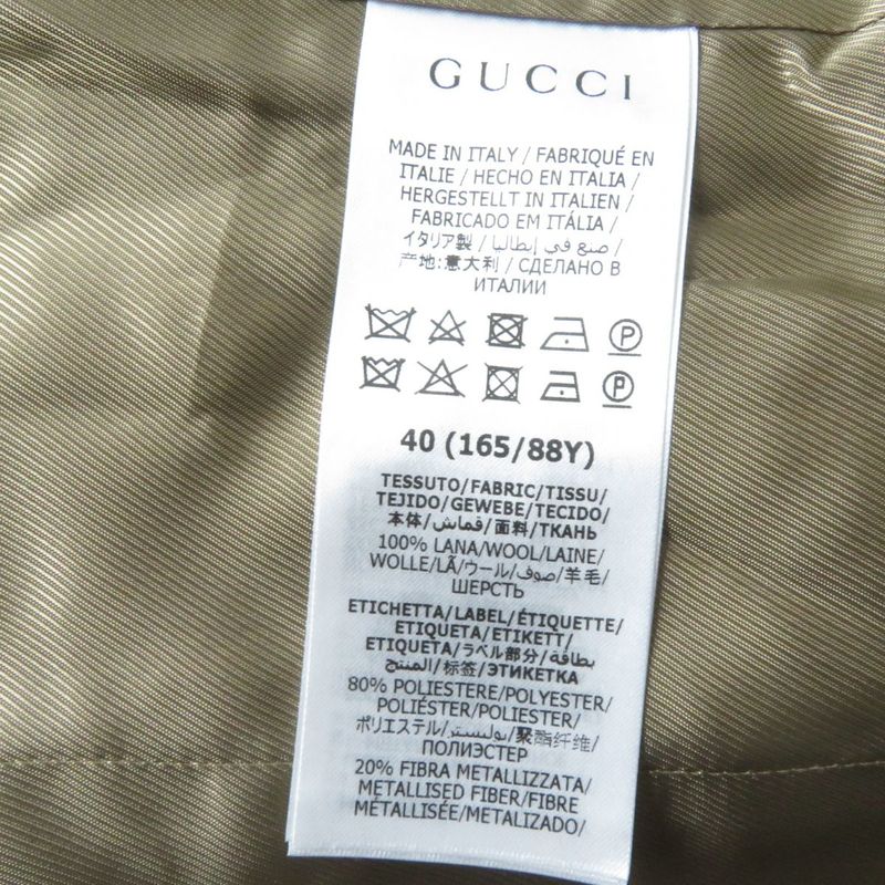 Gucci 2021 652006 Glen Check Pattern Single Jacket/wool Jacket Grayish