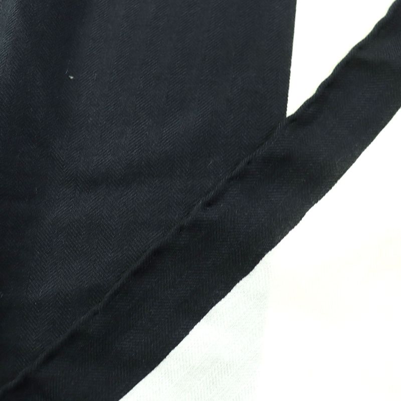 Hermes Big H Logo Cashmere Silk Large Scarf Shawl Black White Khaki Made In