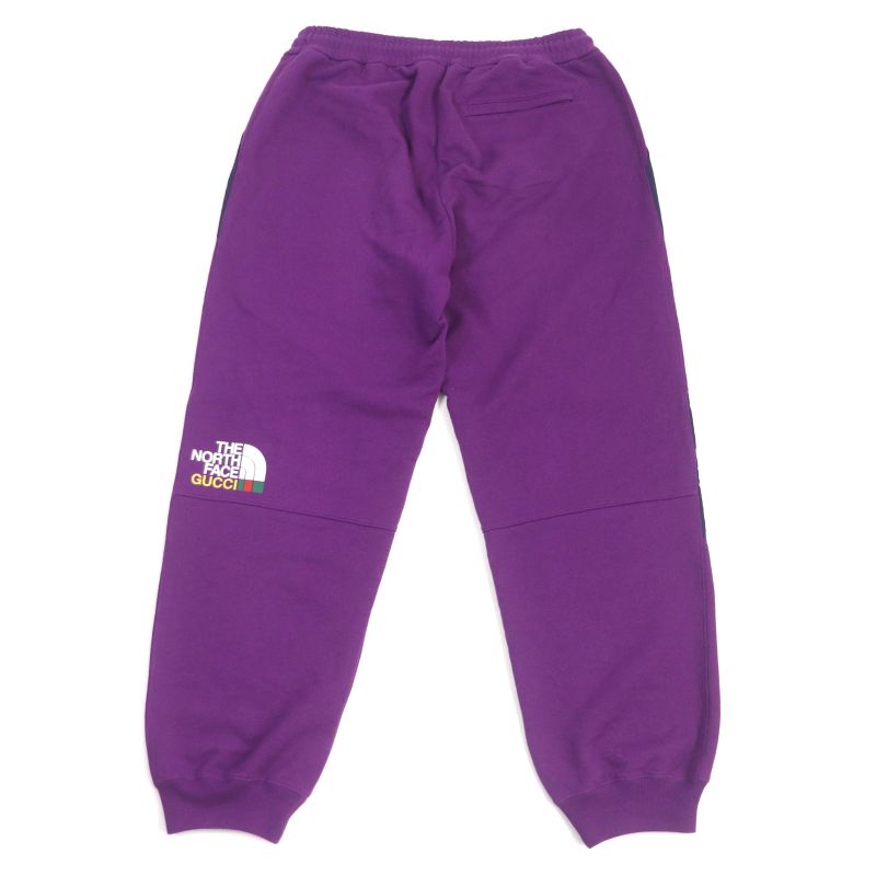 Gucci THE North FACE 21AW 671463 Cotton Logo Print Sweatpants Easy Pants Purple