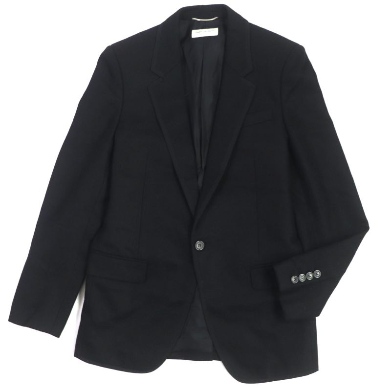 Saint Laurent Paris 2021 687349 Wool Lined 100% Silk Single Tailored Jacket