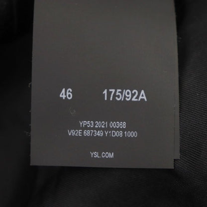 Saint Laurent Paris 2021 687349 Wool Lined 100% Silk Single Tailored Jacket