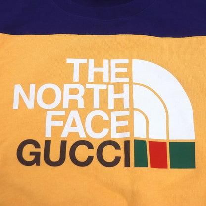 Gucci THE North FACE 21AW 671449 Cotton Bicolor Logo Print Sweatshirt Navy