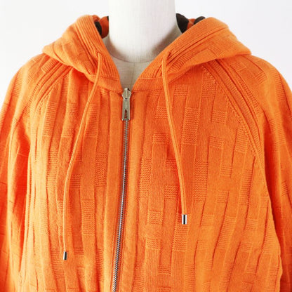 Hermes 2022 Reversible Zip-up Down Knit Blouson/hoodie H Pattern Down Jacket