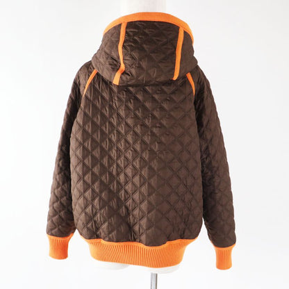 Hermes 2022 Reversible Zip-up Down Knit Blouson/hoodie H Pattern Down Jacket