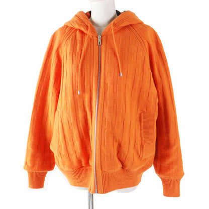 Hermes 2022 Reversible Zip-up Down Knit Blouson/hoodie H Pattern Down Jacket
