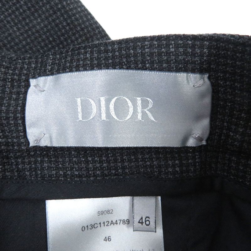 DIOR Homme 013c112a4789 Woven 100% Wool Easy Pants Chef Pants Tapered Pants