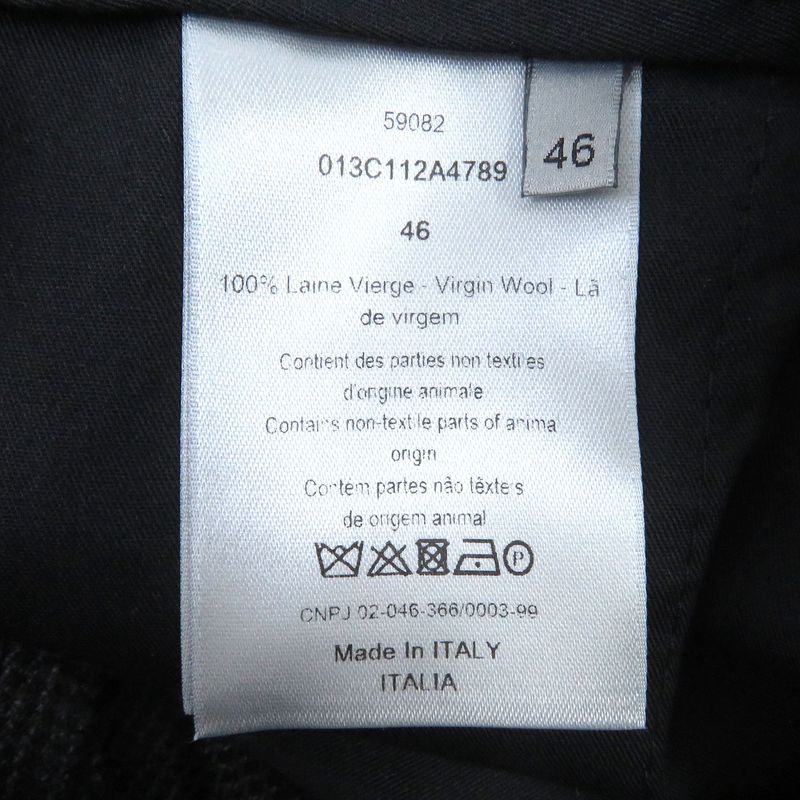 DIOR Homme 013c112a4789 Woven 100% Wool Easy Pants Chef Pants Tapered Pants