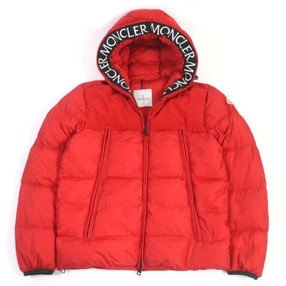 Moncler 18-19aw Montcla Logo Embroidery WZIP Hooded Down Jacket Red 2 Made In
