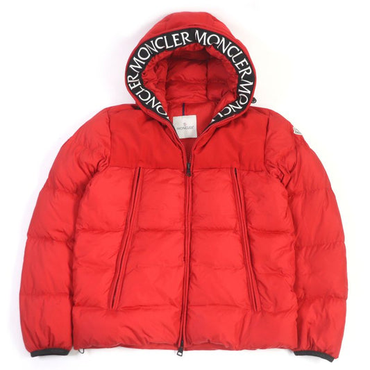 Moncler 18-19aw Montcla Logo Embroidery WZIP Hooded Down Jacket Red 2 Made In