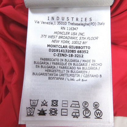 Moncler 18-19aw Montcla Logo Embroidery WZIP Hooded Down Jacket Red 2 Made In