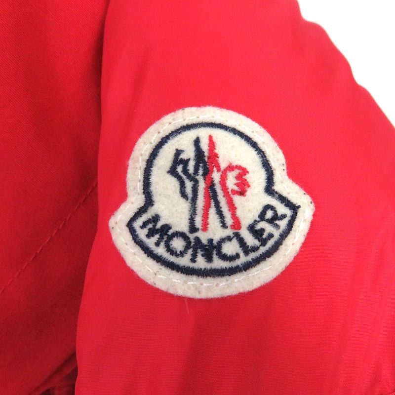 Moncler 18-19aw Montcla Logo Embroidery WZIP Hooded Down Jacket Red 2 Made In