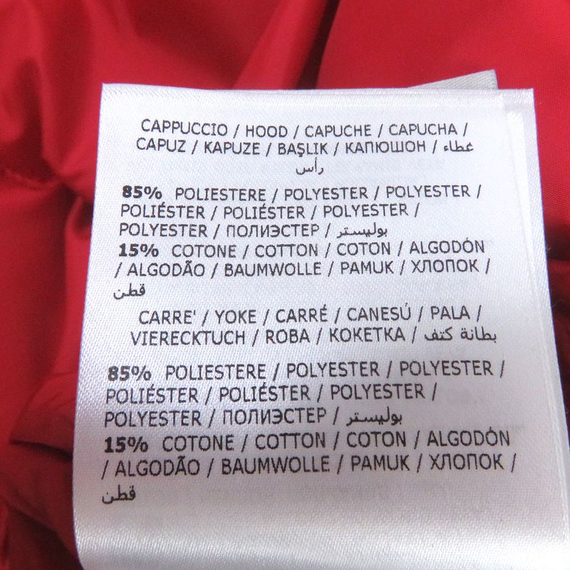 Moncler 18-19aw Montcla Logo Embroidery WZIP Hooded Down Jacket Red 2 Made In