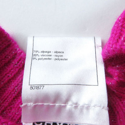 CHANEL P44135 Alpaca Blend Crew Neck Long Sleeves Design Knit With Coco Mark