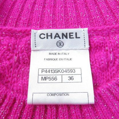 CHANEL P44135 Alpaca Blend Crew Neck Long Sleeves Design Knit With Coco Mark
