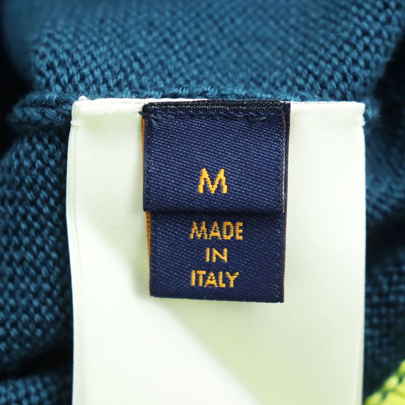 Louis Vuitton 22AW Hnn02w 100% Wool LV Logo Stitch High Gauge Crew Neck Bicolor