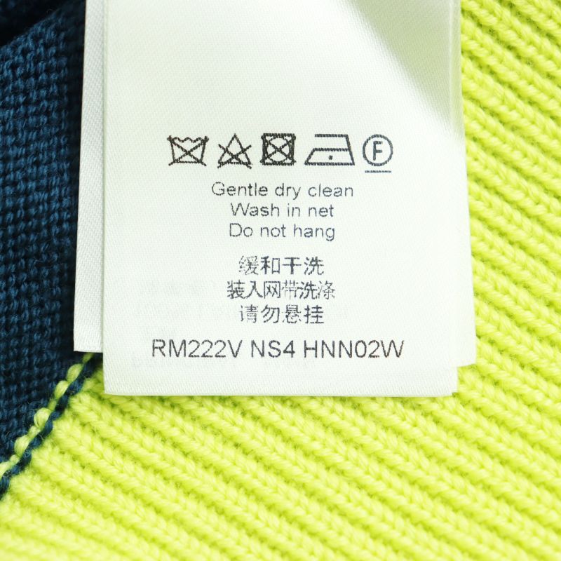 Louis Vuitton 22AW Hnn02w 100% Wool LV Logo Stitch High Gauge Crew Neck Bicolor