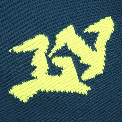 Louis Vuitton 22AW Hnn02w 100% Wool LV Logo Stitch High Gauge Crew Neck Bicolor