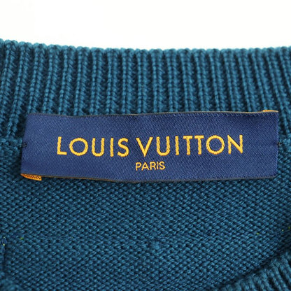 Louis Vuitton 22AW Hnn02w 100% Wool LV Logo Stitch High Gauge Crew Neck Bicolor